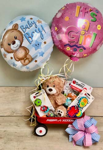 Teddy Takes a Ride Gift Basket