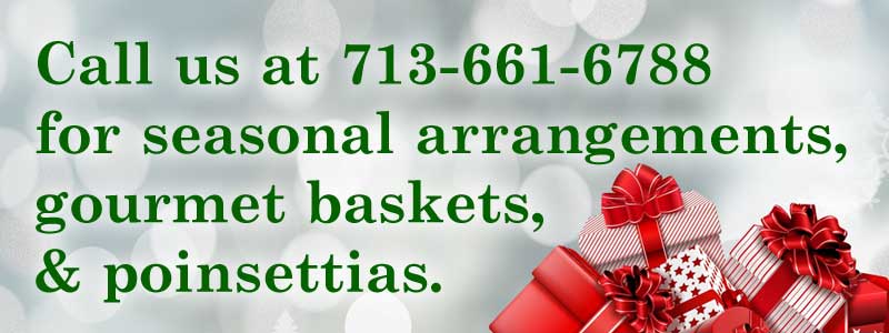 Winter seasonal flower arrangement and gift baskets graphic